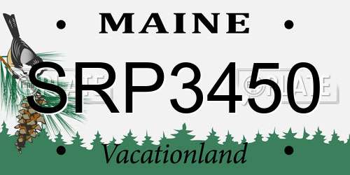 SRP3450 Maine License Plate