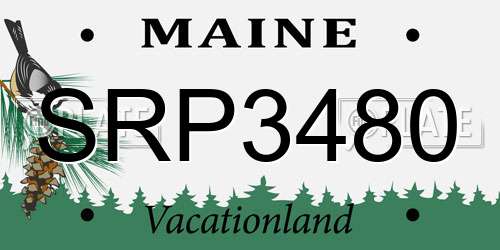 SRP3480 Maine License Plate