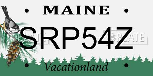 SRP54Z Maine License Plate