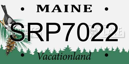SRP7022 Maine License Plate