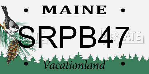 SRPB47 Maine License Plate