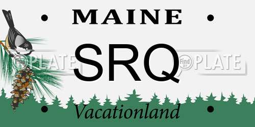 SRQ Maine License Plate