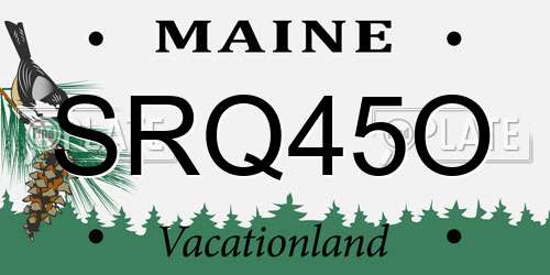 SRQ45O Maine License Plate