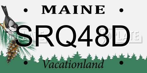 SRQ48D Maine License Plate
