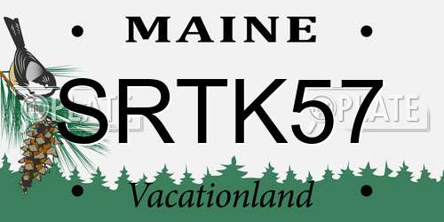 SRTK57 Maine License Plate