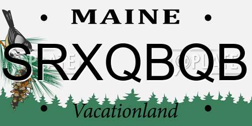 SRXQBQB Maine License Plate