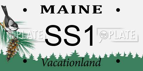SS1 Maine License Plate