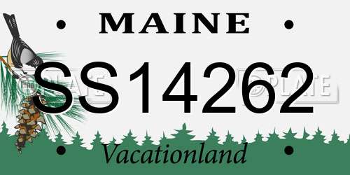 SS14262 Maine License Plate