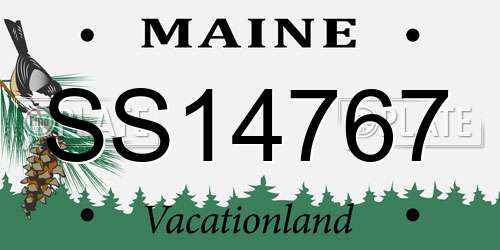 SS14767 Maine License Plate