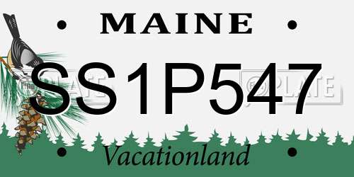 SS1P547 Maine License Plate