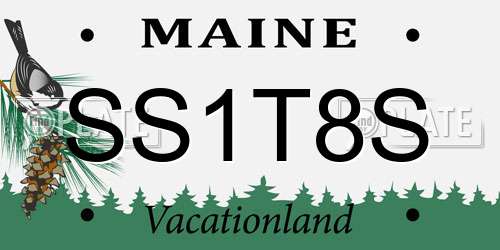 SS1T8S Maine License Plate