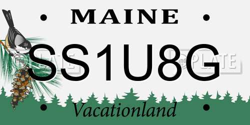 SS1U8G Maine License Plate