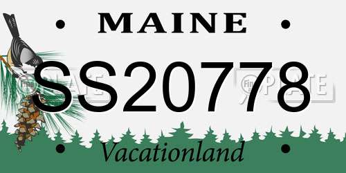 SS20778 Maine License Plate