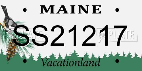 SS21217 Maine License Plate