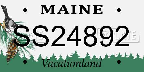 SS24892 Maine License Plate