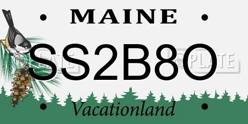 SS2B8O Maine License Plate
