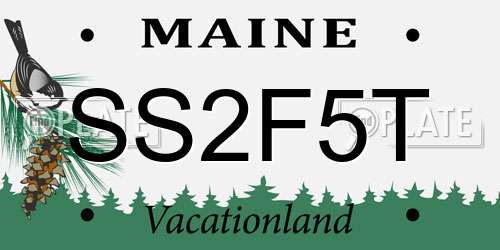 SS2F5T Maine License Plate