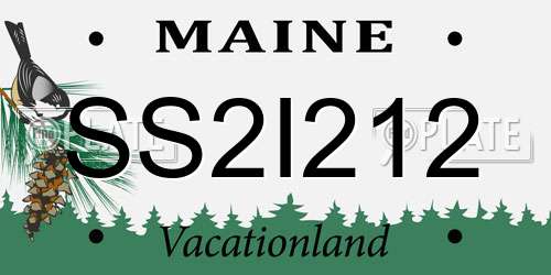 SS2I212 Maine License Plate