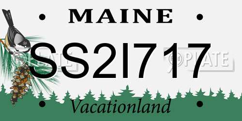SS2I717 Maine License Plate
