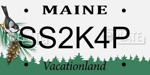 SS2K4P Maine License Plate