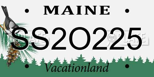 SS2O225 Maine License Plate