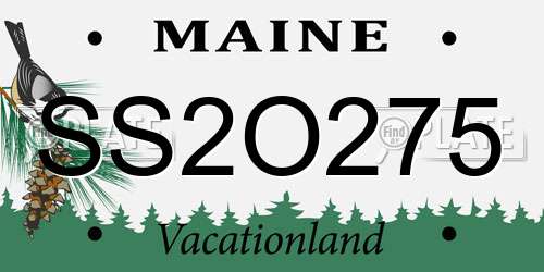 SS2O275 Maine License Plate