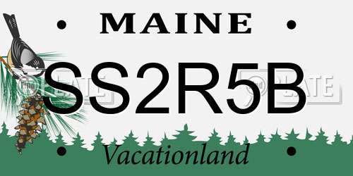 SS2R5B Maine License Plate