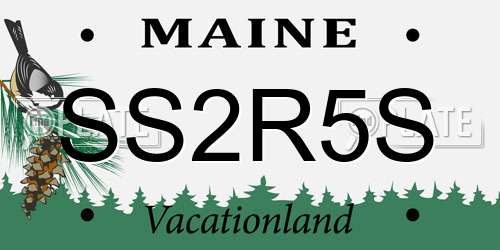 SS2R5S Maine License Plate
