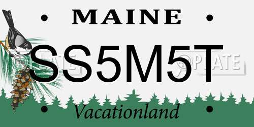 SS5M5T Maine License Plate