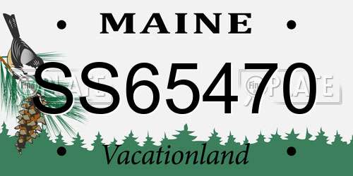 SS65470 Maine License Plate