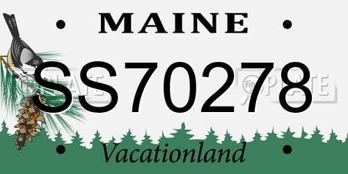 SS70278 Maine License Plate