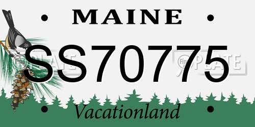 SS70775 Maine License Plate