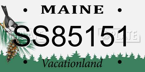 SS85151 Maine License Plate