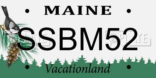 SSBM52 Maine License Plate