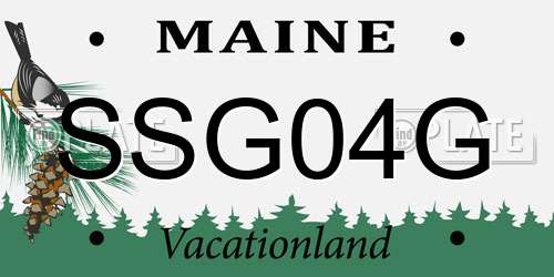 SSG04G Maine License Plate