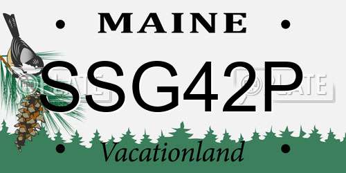 SSG42P Maine License Plate