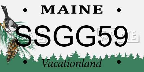 SSGG59 Maine License Plate