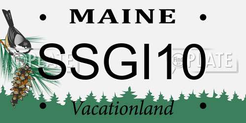 SSGI10 Maine License Plate