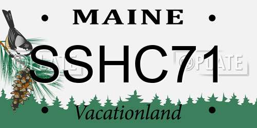 SSHC71 Maine License Plate