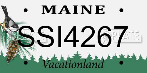 SSI4267 Maine License Plate