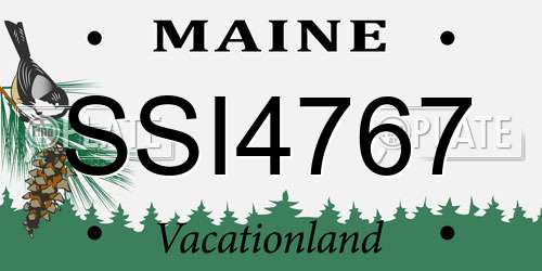 SSI4767 Maine License Plate