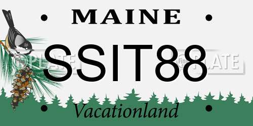 SSIT88 Maine License Plate