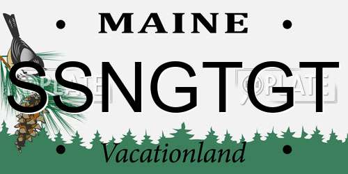 SSNGTGT Maine License Plate