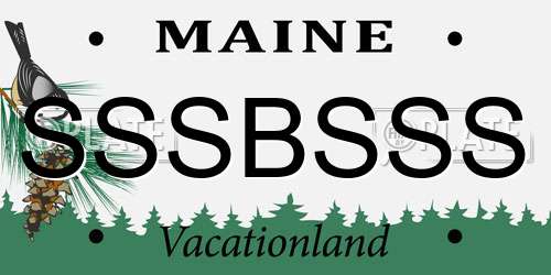 SSSBSSS Maine License Plate