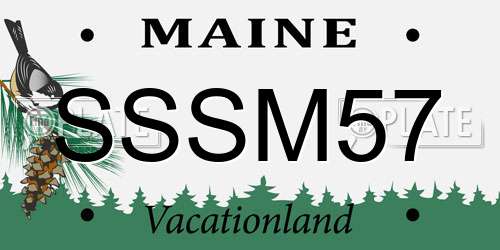 SSSM57 Maine License Plate