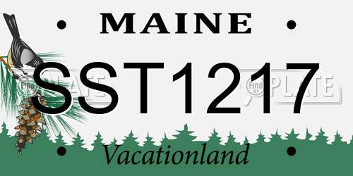 SST1217 Maine License Plate