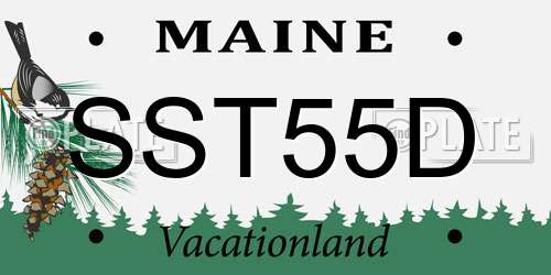 SST55D Maine License Plate