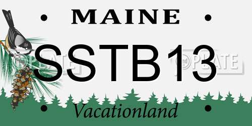 SSTB13 Maine License Plate
