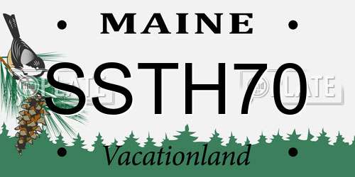 SSTH70 Maine License Plate