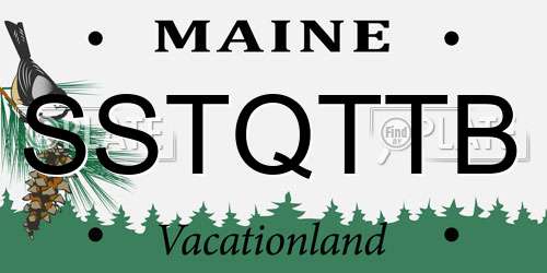 SSTQTTB Maine License Plate